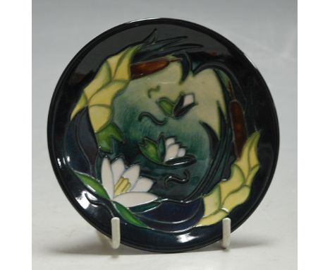 A modern Moorcroft pottery pin tray