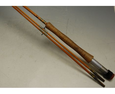 A collection of fishing rods to include; Millward two-piece trout rod with spare tip, Farlow & Co Jubilee two-piece rod, Bruc