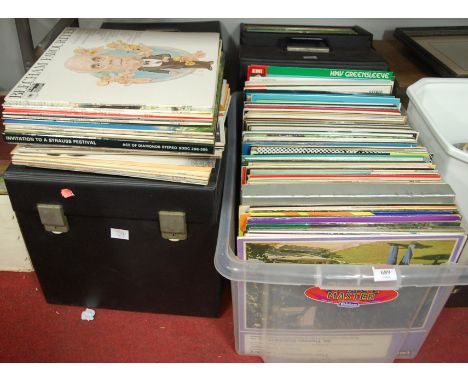 A large collection of assorted long playing records to include classical examples