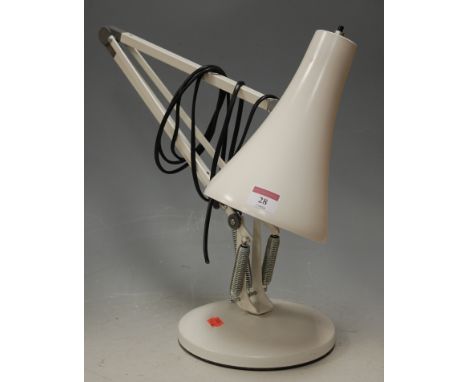 A modern angle poise style lamp