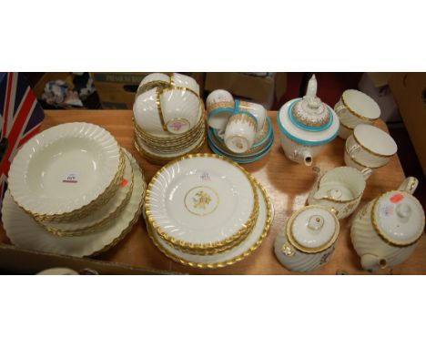 A late Victorian Royal Worcester part tea service, together with a Minton's Gold Rose part tea service, and Minton's Clifton 