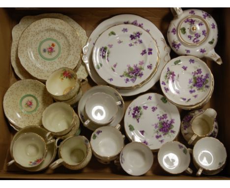 A mid 20th century Hammersley part tea service with floral decoration  together with Paragon part tea service Condition Repor