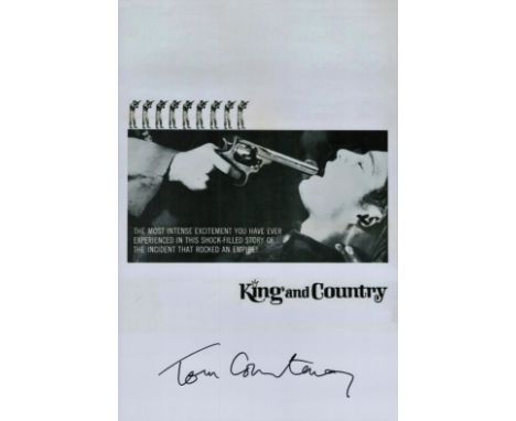 Tom Courtenay signed 10x8 black and white promo photo Courtenay played Arthur Hamp, during the First World War in 1917 in the