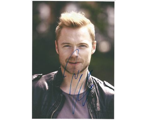 Singer Ronan Keating signed 12x8 colour photo in excellent condition Ronan Patrick John Keating is an Irish singer, songwrite