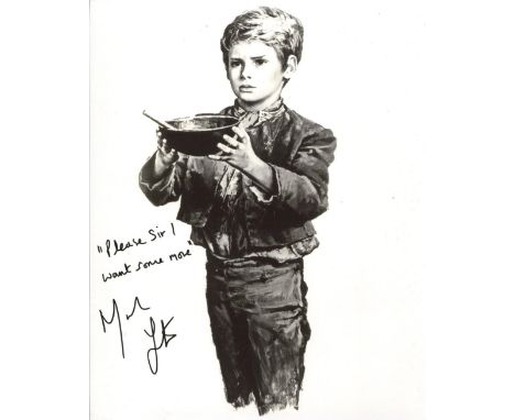Oliver! 8x10 inch photo from one of the great British musicals, signed by actor Mark Lester who has added the immortal line C