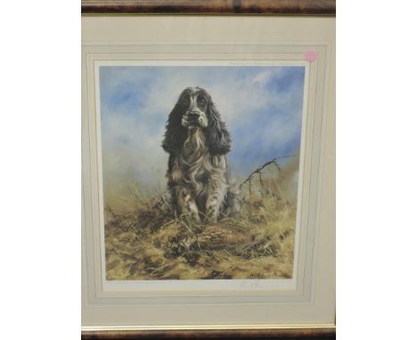 Mike Causton, (20th century), after, a  Ltd Ed print, spaniel gun dog, indistinctly signed and num 211/850, and dated 1989, 3