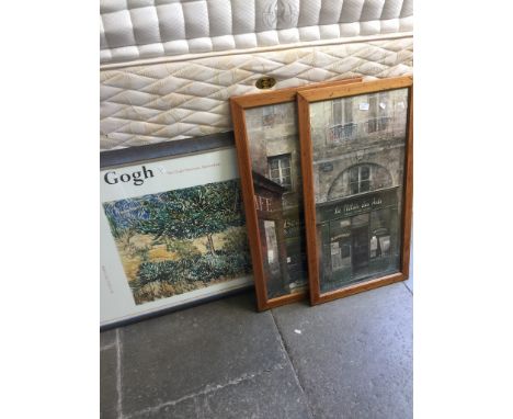VAN GOGH PRINT AND A PAIR PRINTS     T2