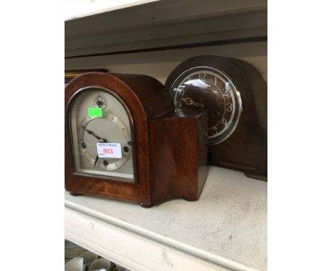TWO MANTEL CLOCKS      P4