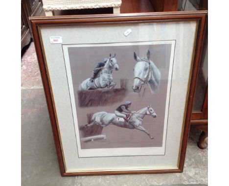 F.W. BRUNYEE, SIGNED LTD ED. PRINT 'DESERT ORCHID'   72CM X 56CM