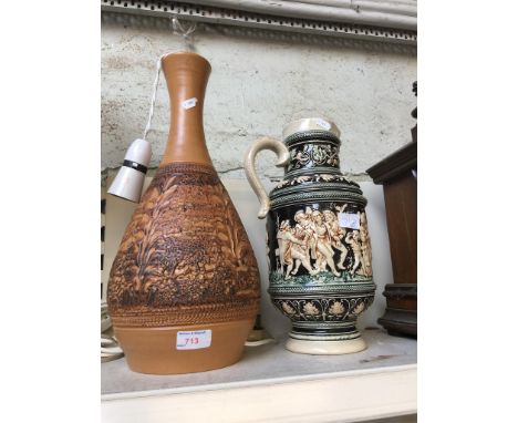 VASE LAMP AND A JUG     D5