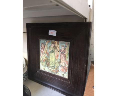 I SAW THREE SHIPS PRINT IN OAK FRAME      G4