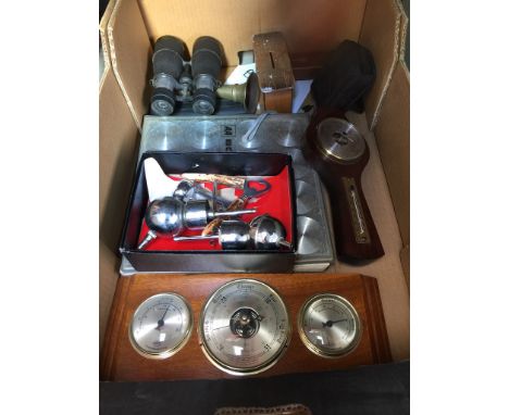 BAROMETER, WEATHER STATION, BINOCULARS, CAMERA