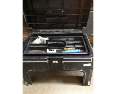 SIT ON TOOL BOX WITH TOOLS