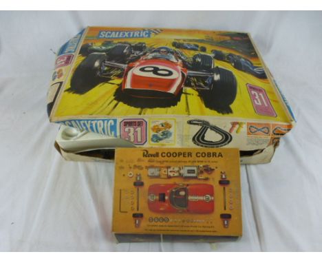 Scalextric Sports Set 31 with extra track and including two cars C/4 Electra Special &amp; C/3 Javalin Special.