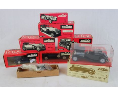 Eight boxed Solido La Collection de L'Age d'or to include 1929 Fiat 525 N (154), Renault 40 CV (149), 1931 Duesenberg Type J 