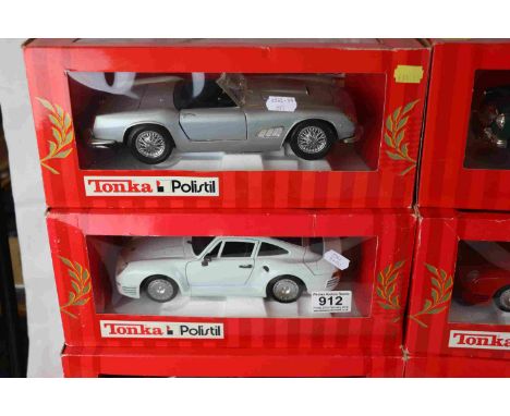 12 boxed Tonka Polistil diecast models to include 1:16 3 x MGA Twin Cam (dark green, red, light blue), Jaguar MK2, 2 x Ferrar