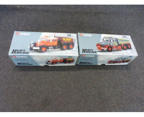 Two boxed 1:50 Corgi ltd edn Heavy Haulage diecast models to include Sunter Brothers (17902) and Wynns (17903) both with cert