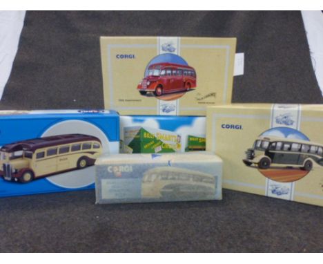 Five boxed Corgi  ltd edn diecast models to include Commercial Corgi Felix Coaches (97105), Fred Bibby (97106), Road Transpor