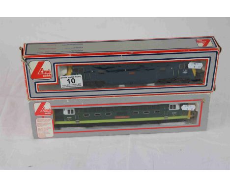 Two boxed Lima OO gauge locomotives to include The Kings Own Yorkshire Light Infantry and Dragon D814 BR Diesel 