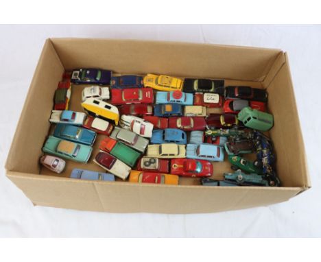 Collection of 40 original Corgi &amp; Dinky diecast models in vg play worn condition to include Corgi Man From Uncle, Corgi M