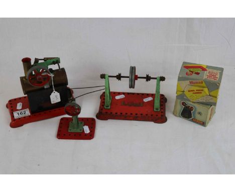 Mamod stationary engine plus boxed Model Power Hammer, Line Shaft and a boxed SEL Grinder