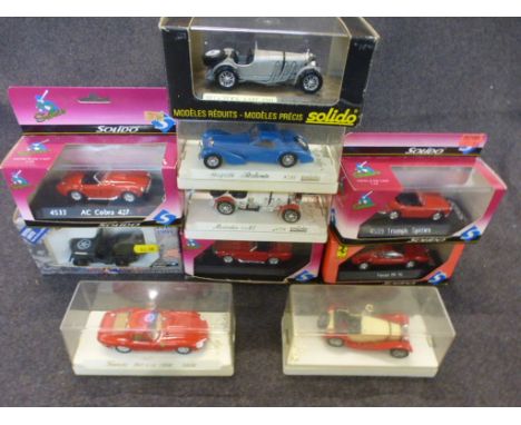 Ten boxed Solido diecast models to include 3 x Sixties (4539, 4533 x 2), Ferrari EB 76, 50th Anniversaire de la Liberation (4