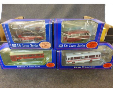 A Collection of 14 boxed diecast models to include 4 x Gilbow EFE Exclusive First Editions 1:76 De Luke Series buses, 5 x Gil