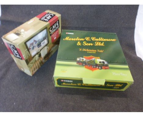 Boxed ltd edn Corgi 1:50 CC99154 Moreton C Cullimore &amp; Son Ltd A Dickensian Tale 2 Piece Set with mirrors and certificate