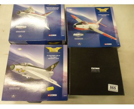 Three boxed 1:72 Corgi The Aviation Archive The Fighter Power diecast models to include EE Lightning F.MK.IA "The Tigers" Aer