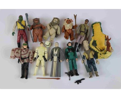 Star Wars - Collection of 11 Kenner vintage 1984/85 Star Wars figures to include Lumat (no accessory), Paploo with accessory,