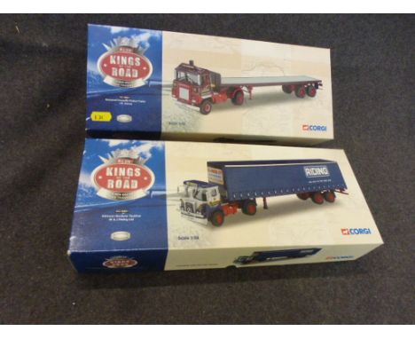 Two boxed 1:50 Corgi Limited Edition Kings of the Road diecast models to include Scammell Crusader Trailer (CC12601) and Atki
