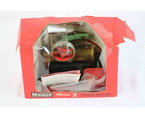Boxed Mamod Minor 2 Steam Engine plus another, box window damaged 