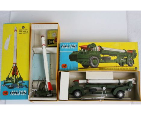 Two boxed Corgi Major military diecast models to include 1112 Corporal Guided Missile on Mobile Launcher (showing damage) and