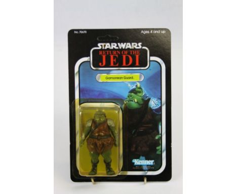 Star Wars - Original carded Kenner Return of the Jedi Gamorrean Guard figure, unpunched, 79 back, discoloured bubble and vg c