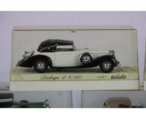 14 Cased Solido Age d'Or diecast models, all variants and vg, cases showing age