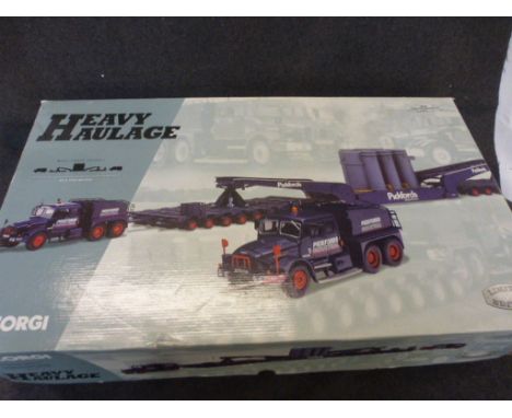 Boxed 1:50 Corgi ltd edn diecast Heavy Haulage Pickfords Industrial Ltd Scammell Contractor x 2, Nicolas Trailer, Bogies &amp