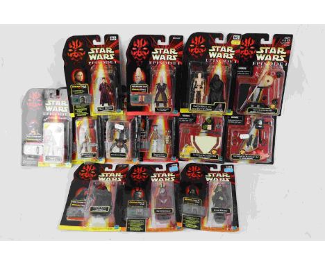 Star Wars - Collection of 13 carded Hasbro Episode 1 figures and accessory sets to include 9 x Comm Tech Chip figures Anakin 