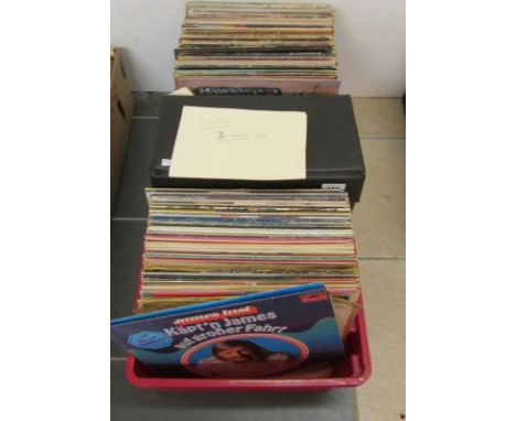3 boxes of LP records including Rolling Stones, Black Sabbath etc