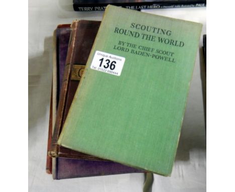 4 interesting books inc Scouting Round the World by Chief Scout Lord Baden Powell 1st edition etc.