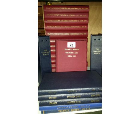 Bound issues of Tramway review 1-32 &amp; Bound issues of Trams 1961-1969 in 3 volumes &amp; one volume of light rail &amp; m