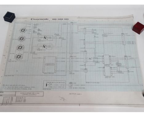 Concorde - Wiring diagram manual, an original schematic drawing for wing and intake deicing control and supply, together with