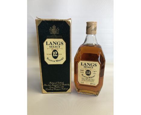 A bottle of 'Langs Select' 12 year old Scotch whisky, boxed. 