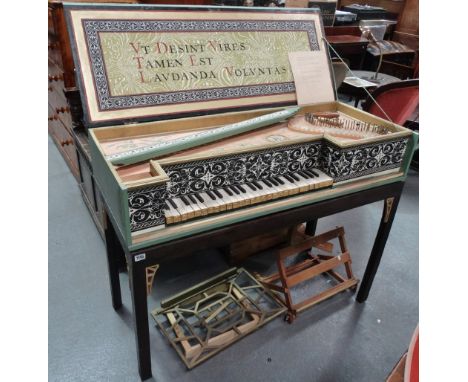 A 20th century copy of an Ottavino spinet by Andreas Ruckers made by Dr R. White of Truro circa 1987, together with two easel