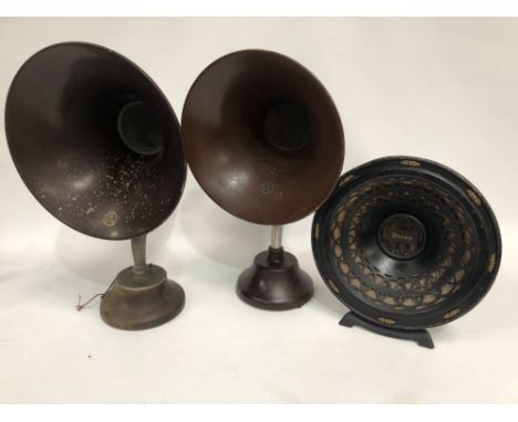 A British Thomson Houston Co. Ltd. loud speaking telephone, Type D Form C2, height 58.5cm, together with another with bakelit