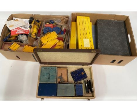 Various Meccano, including Clockwork Motor No.2, Magic Motor, numerous other parts, magazines etc. 