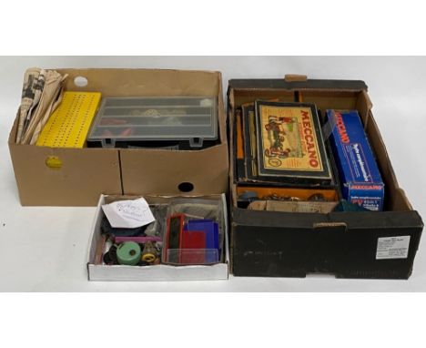 Various Meccano, including Accessory outfits, Caterpillar Track Pack, Magic Motor, Clockwork Motor etc. 