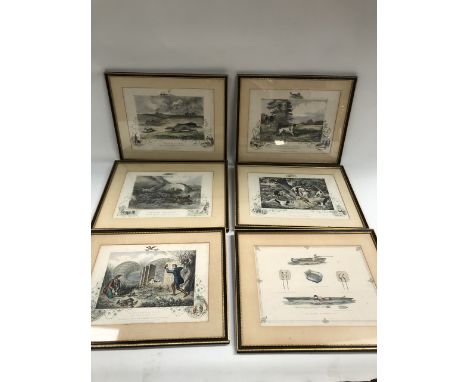 A set of six hunting hand coloured engraved prints after C.H. Weigall, printed by Henry Lea 22 Warwick Lane, each 21.5 x 29.5