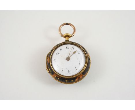 G. GRAHAM CYLINDER ESCAPEMENT FUSEE KEY WOUND POCKET WATCH CIRCA 1740 the white enamel dial with Arabic numerals and later ha