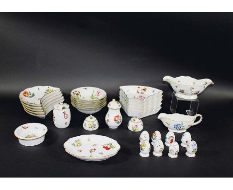 HEREND CHINA - FRUITS & FLOWERS a collection of various Herend items in the Fruits & Flowers design, including 14 bowls (Mode