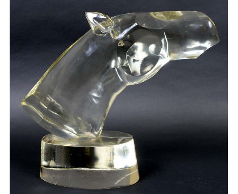 LOREDANO ROSIN - GLASS BUST OF HORSE, MURANO a wonderful large glass sculpture of a Horse's head, mounted on an oval block of